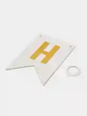 Белый гирлянда-растяжка, на день рождения "Happy Birthday"