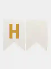 Белый гирлянда-растяжка, на день рождения "Happy Birthday"