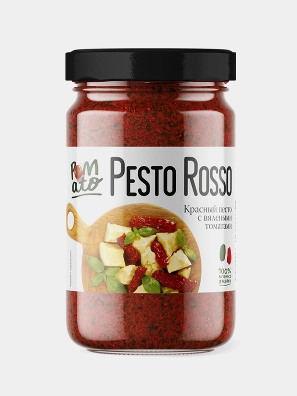 Соус POMATO Красный песто, с вялеными томатами, 190 г