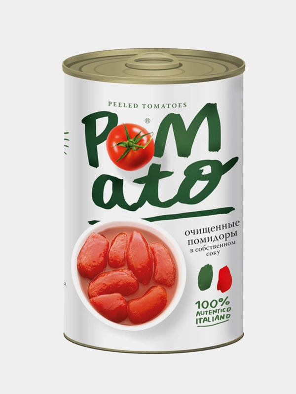 Помидоры POMATO очищенные, в собственном соку, 400 г