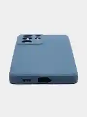Синий чехол для Samsung Galaxy S21 Ultra (Самсунг С21 ультра) Силиконовый, c защитой камеры