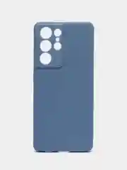 Синий меланж чехол для Samsung Galaxy S21 Ultra (Самсунг С21 ультра) Силиконовый, c защитой камеры