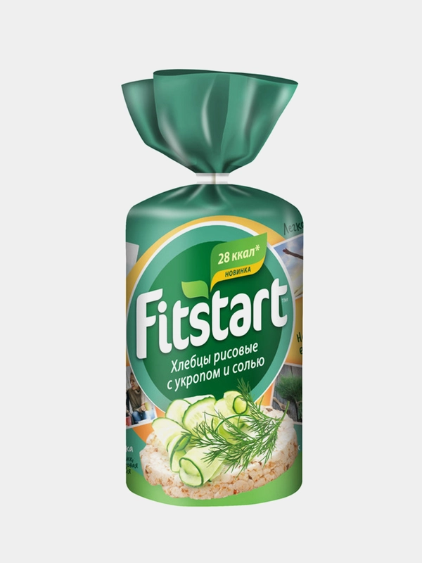 Хлебцы FITSTART рисовые, Укроп с солью, 90 г