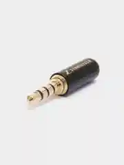 Штекер 3.5мм 4 контакта аудио разъем джек AUX jack на кабель для наушников черный