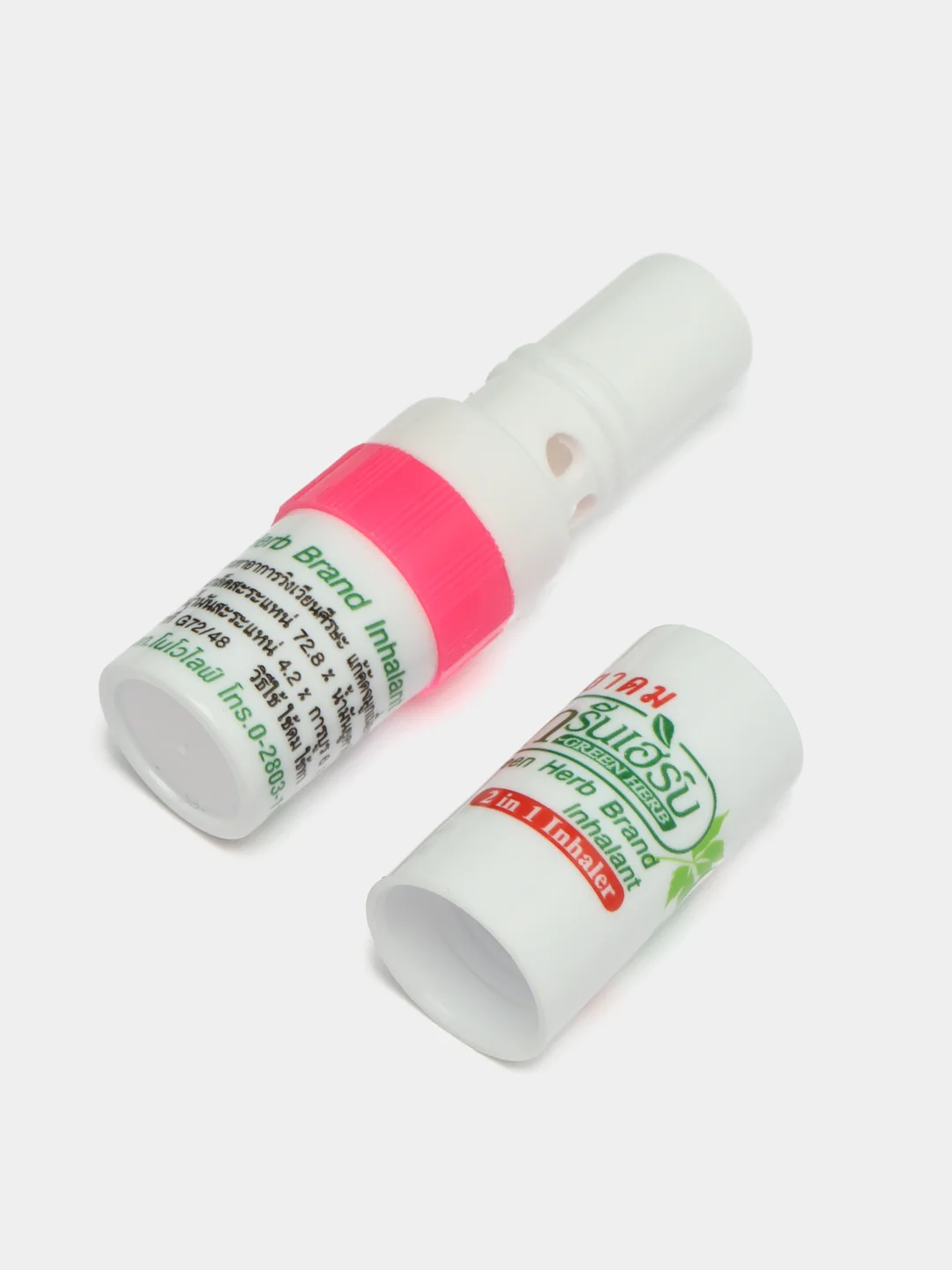 Тайский ингалятор Green Herb 2 в 1, натуральные масла, 6 штук