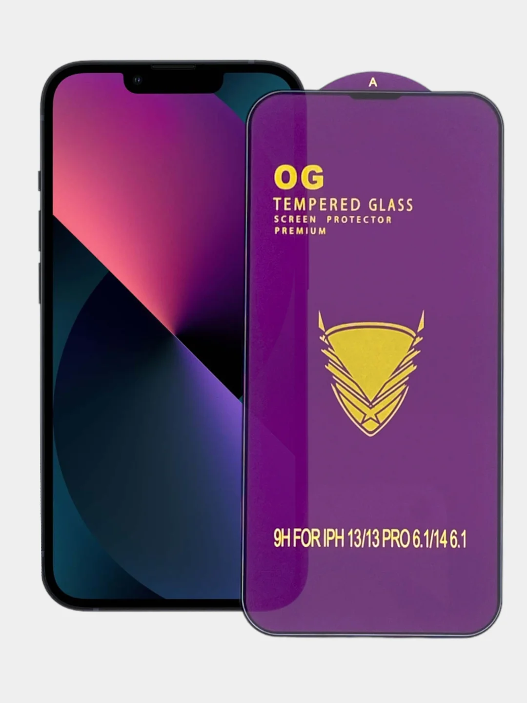 Черный защитное стекло OG для Apple iPhone 7, 8, Plus X, Xs, 11 Pro, XR, 13 Pro, 14, 15 Pro Max