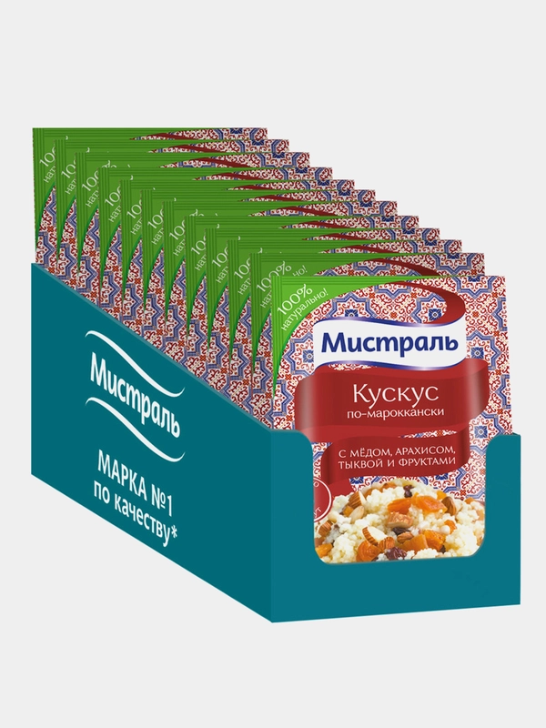 Кускус МИСТРАЛЬ по-мароккански, 12 штук по 45 г
