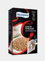 Крупа МИСТРАЛЬ пшеничная Булгур, красный, цельнозерновой, в пакетах для варки, 5х80 г