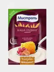 Каша пудинг манный МИСТРАЛЬ клюква-мед-миндаль, 12 штук по 40 г