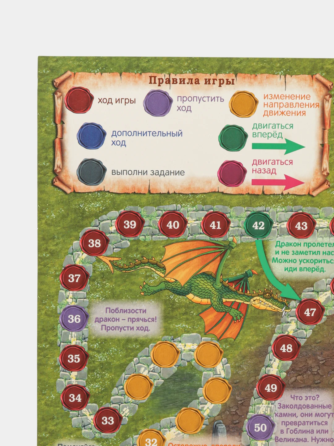 Настольная игра - ходилка - бродилка для детей и всей семьи: Волшебная страна Драконов