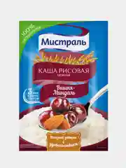 Каша рисовая МИСТРАЛЬ вишня-миндаль, 25 штук по 40 г