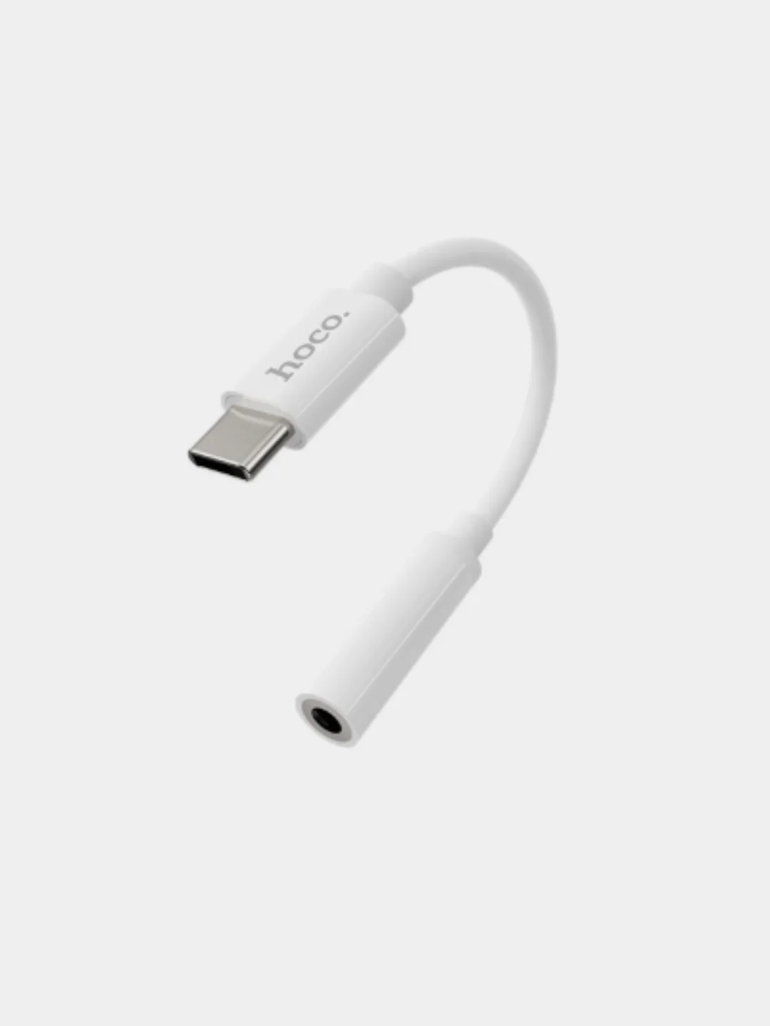 Белый переходник ДЛЯ НАУШНИКОВ hoco LS30 Туре-C - Jack 3.5mm, адаптер AUX Type-C