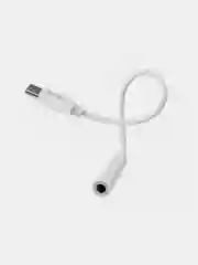 Белый переходник ДЛЯ НАУШНИКОВ hoco LS30 Туре-C - Jack 3.5mm, адаптер AUX Type-C