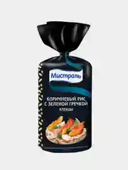 Хлебцы МИСТРАЛЬ Коричневый рис с зеленой гречкой, 100г*2шт