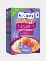 Каши МИСТРАЛЬ Ягодное ассорти, в коробке, 6 штук по 40 г