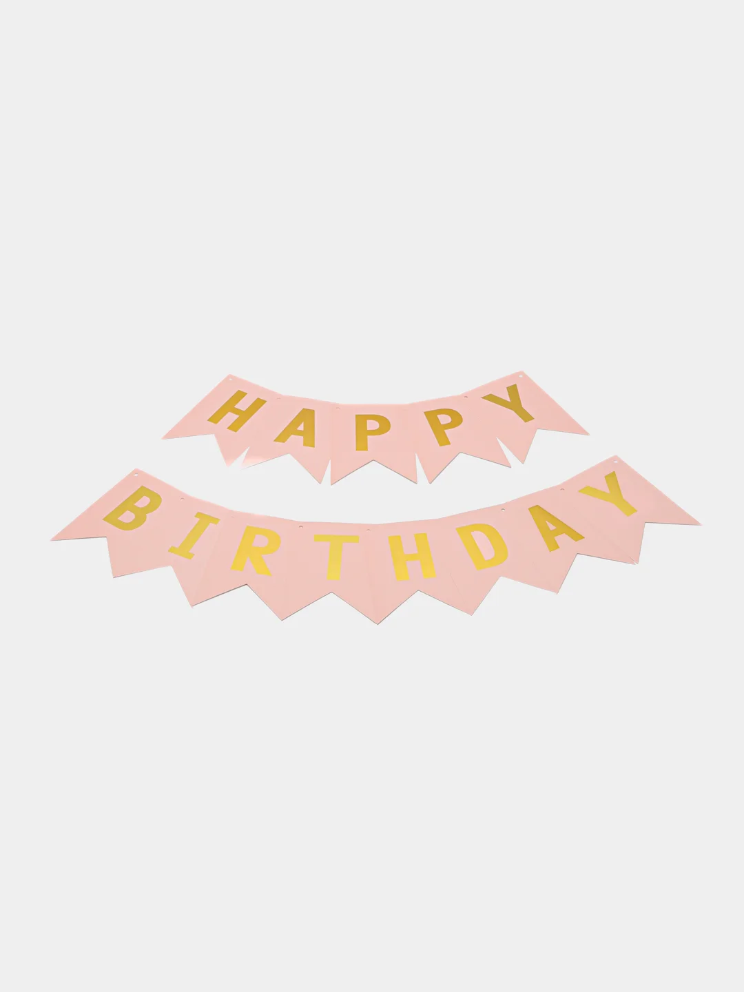 Розовый гирлянда-растяжка, на день рождения "Happy Birthday"
