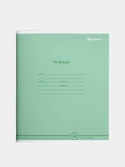 Тетрадь 12 л. кл. Schoolformat ПАСТЕЛЬНО-ЗЕЛЕНАЯ мел. карт. ВД-лак, комплект 20шт