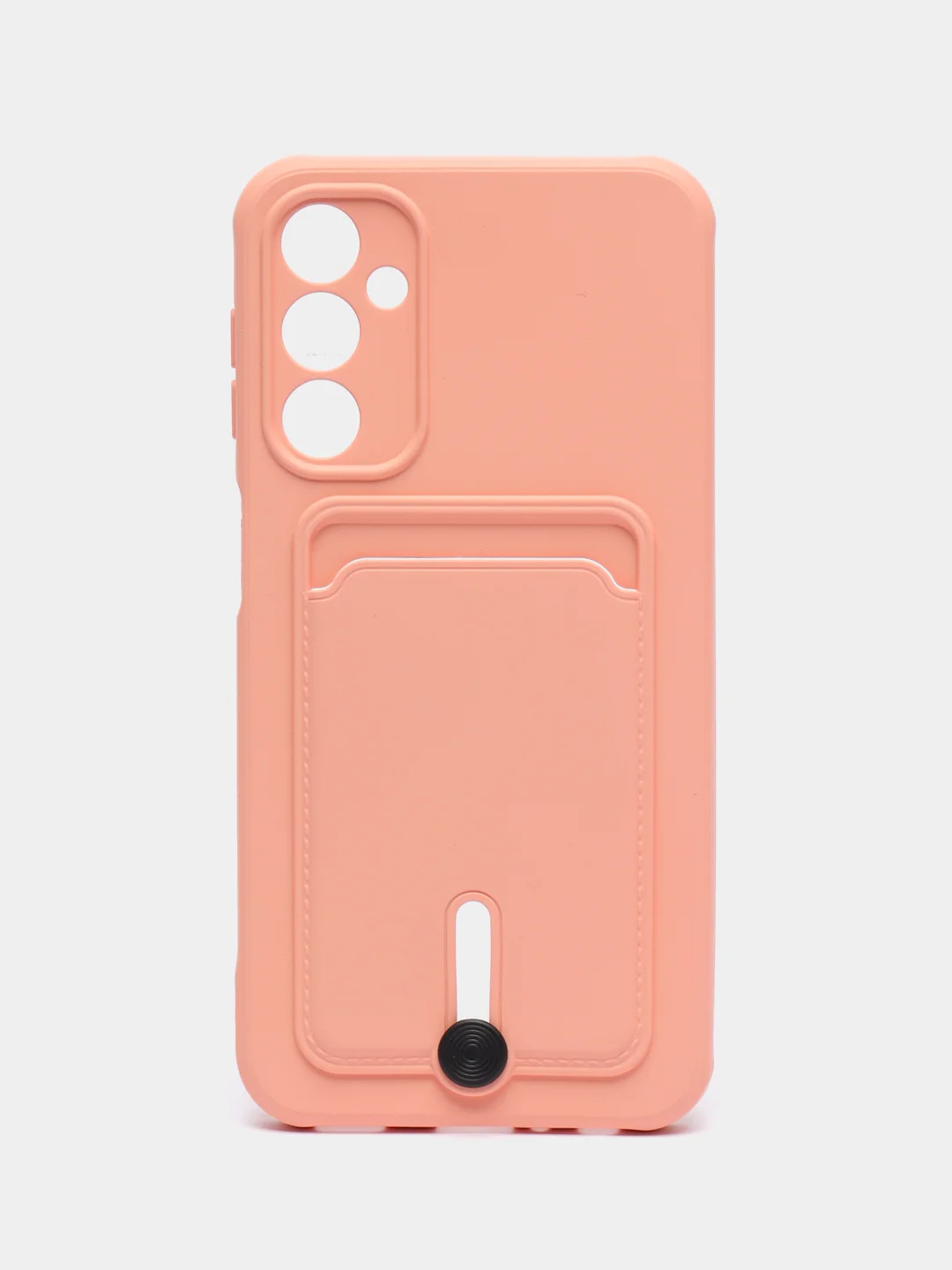 Коралловый чехол Samsung Galaxy A24 / Самсунг Галакси А24, силиконовый, с карманом для карты
