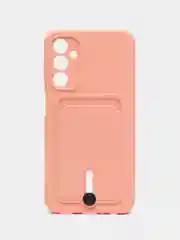 Коралловый чехол Samsung Galaxy A24 / Самсунг Галакси А24, силиконовый, с карманом для карты