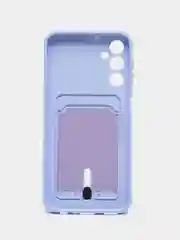 Лавандовый чехол Samsung Galaxy A24 / Самсунг Галакси А24, силиконовый, с карманом для карты