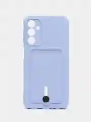 Лавандовый чехол Samsung Galaxy A24 / Самсунг Галакси А24, силиконовый, с карманом для карты