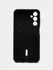 Синий чехол Samsung Galaxy A24 / Самсунг Галакси А24, силиконовый, с карманом для карты