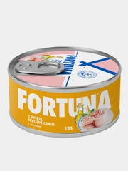 Тунец FORTUNA кусочками с маслом 185 г