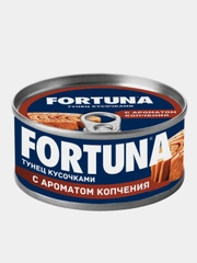 Тунец FORTUNA кусочками с ароматом копчения 185 г