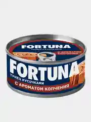 Тунец FORTUNA кусочками с ароматом копчения 185 г