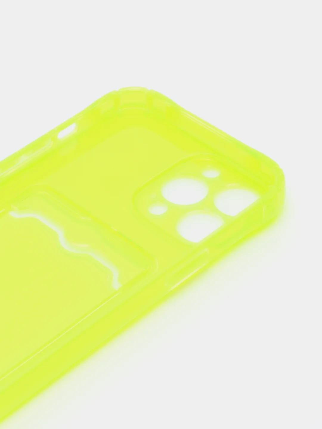 Желтый чехол iPhone 11, 15 Pro, 14 Max, 13, 12, XR, XS, 6, 7, 8 Plus, SE, с карманом для карт, прозрачный