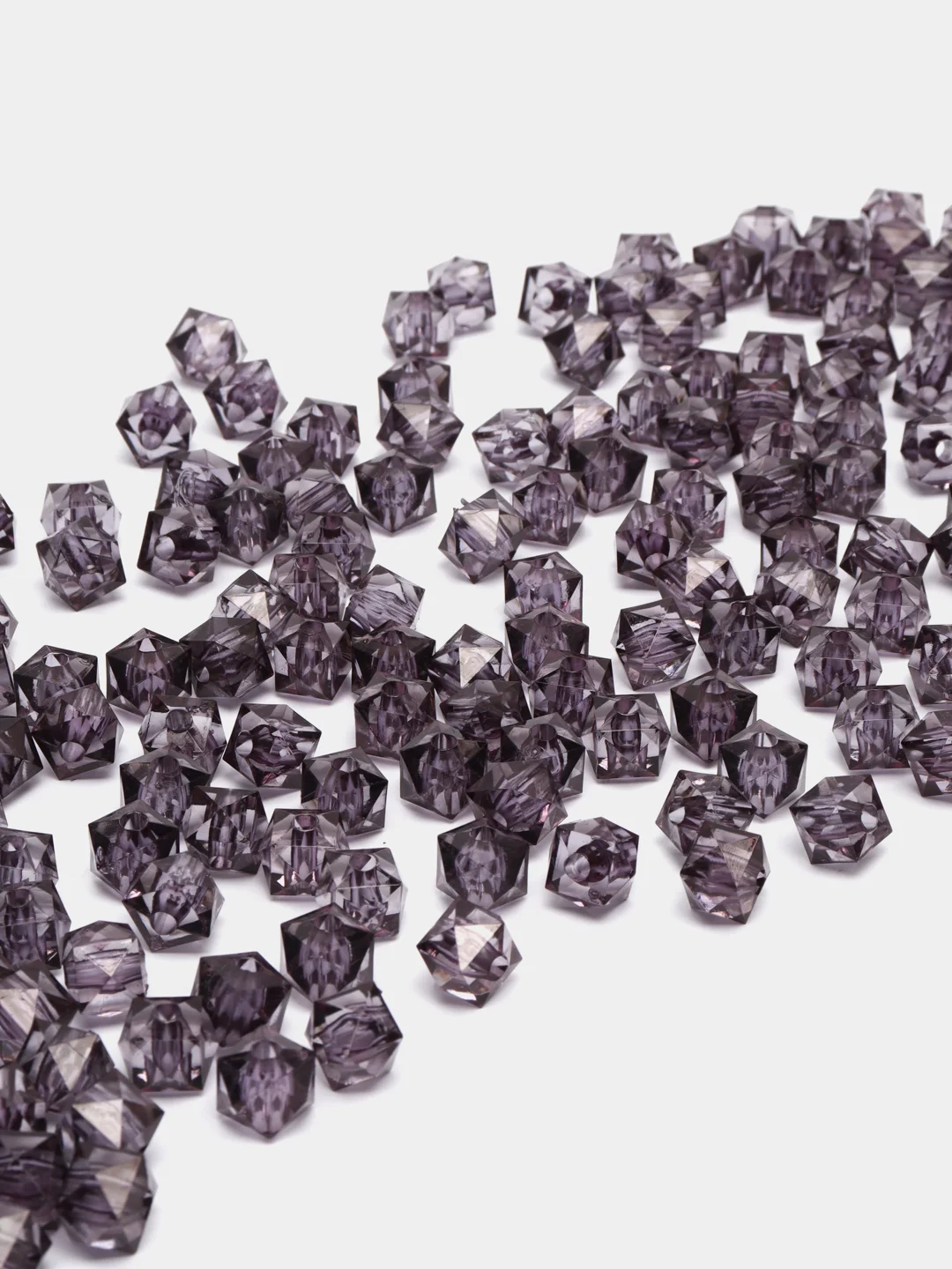 Серый бусины акриловые, 12, 10, 8, 6 мм, бусины для сумок, фасовка 100, 500 штук, 50 г
