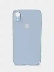 Серый металлик чехол для iPhone XR, силиконовый, со стеклянной панелью