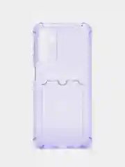 Лавандовый чехол для Samsung Galaxy M14 5G (Самсунг Галакси М14 5Г) прозрачный, с отсеком для карт