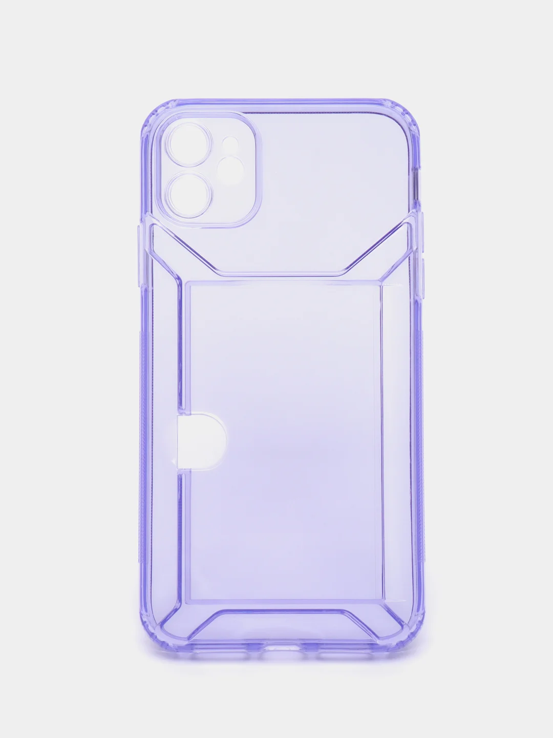 Лавандовый чехол iPhone 11 15 Pro 14 Max 13 12 Xr Xs 6 7 8 Plus Se с карманом для карт прозрачный