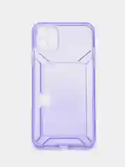 Лавандовый чехол iPhone 11 15 Pro 14 Max 13 12 Xr Xs 6 7 8 Plus Se с карманом для карт прозрачный