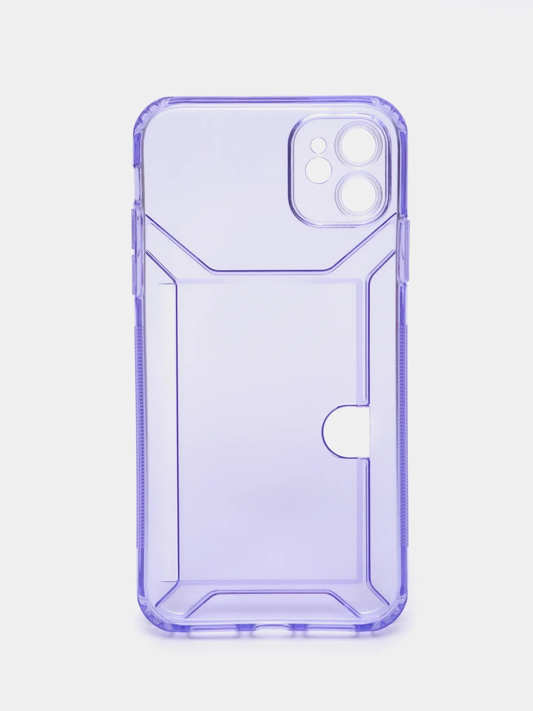 Лавандовый чехол iPhone 11 15 Pro 14 Max 13 12 Xr Xs 6 7 8 Plus Se с карманом для карт прозрачный