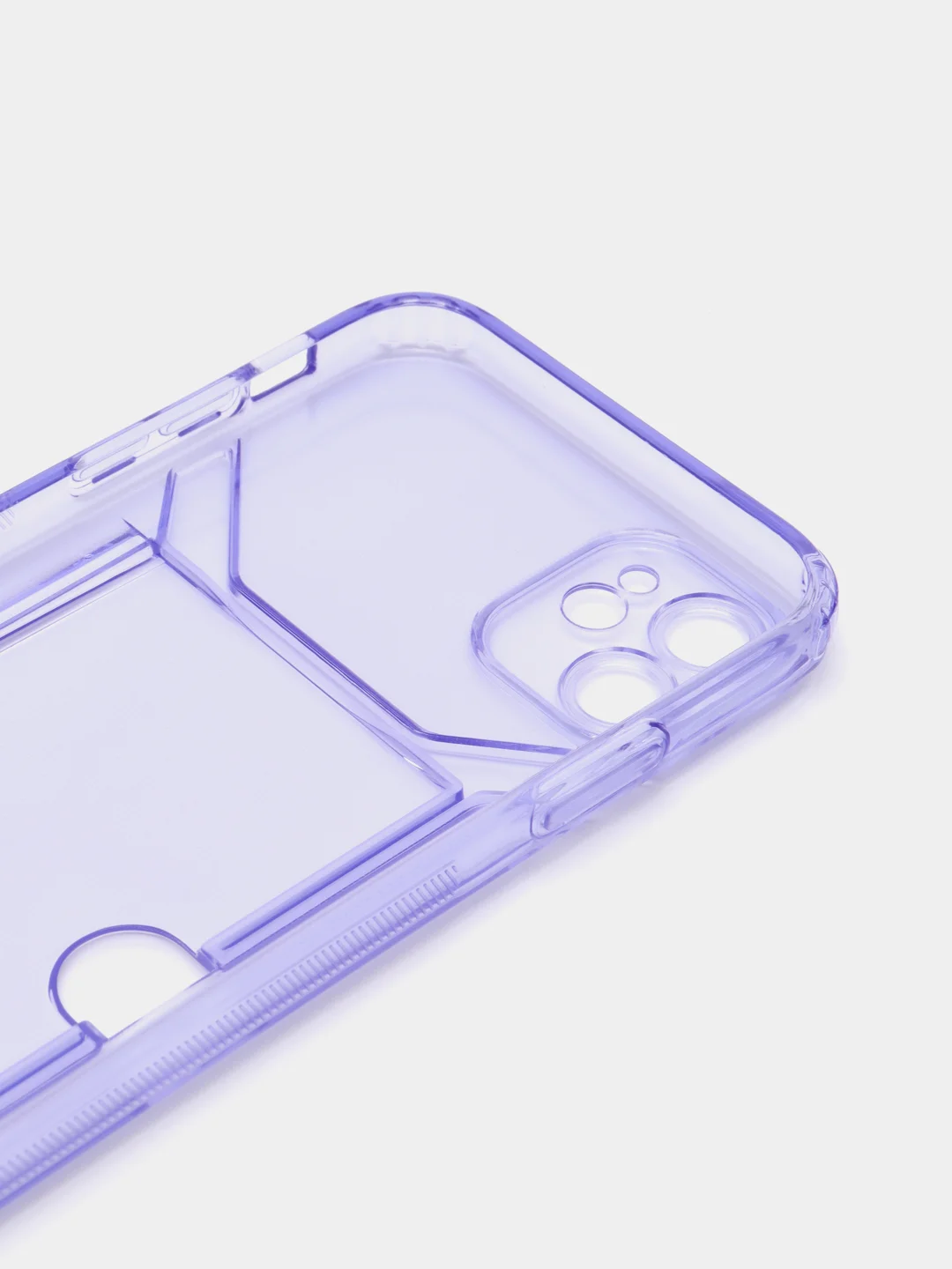 Лавандовый чехол iPhone 11 15 Pro 14 Max 13 12 Xr Xs 6 7 8 Plus Se с карманом для карт прозрачный