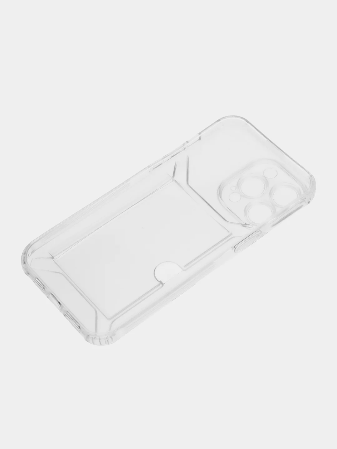 Прозрачный чехол iPhone 11 15 Pro 14 Max 13 12 Xr Xs 6 7 8 Plus Se с карманом для карт прозрачный
