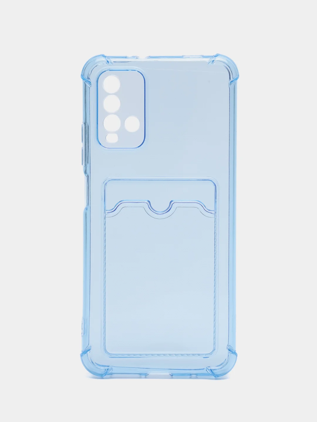 Синий меланж чехол силиконовый для Xiaomi Redmi 9T (Редми 9Т), прозрачный