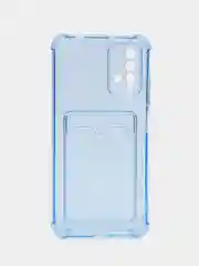 Синий меланж чехол силиконовый для Xiaomi Redmi 9T (Редми 9Т), прозрачный