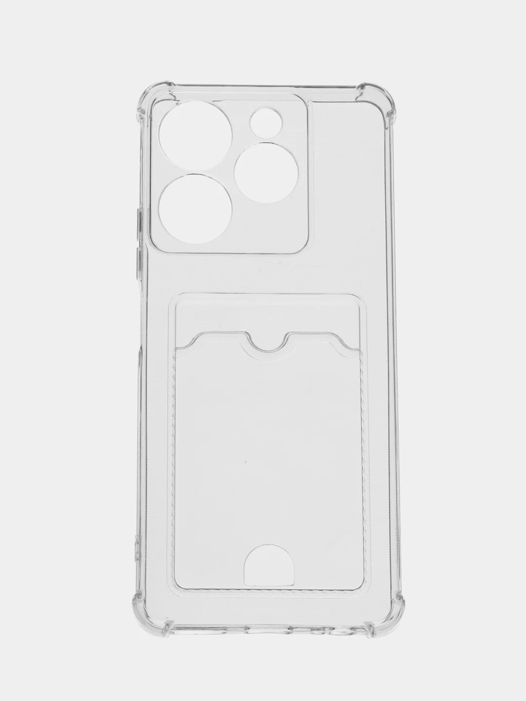 Прозрачный чехол Zibelino Silicone Card Holder для Tecno Spark 10 Pro