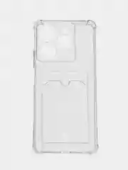 Прозрачный чехол Zibelino Silicone Card Holder для Tecno Spark 10 Pro