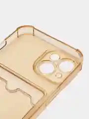 Бежевый силиконовый чехол для Apple iPhone 15, чехол на айфон 15, прозрачный, защита углов