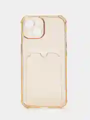 Бежевый силиконовый чехол для Apple iPhone 15, чехол на айфон 15, прозрачный, защита углов