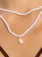 Ожерелье женское из жемчуга с подвеской, кулоном, двойное