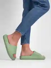 Зеленый сланцы женские, на высокой подошве, 2 цвета