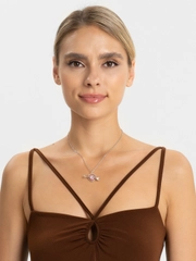 Женское колье с кулоном, 21+5 см