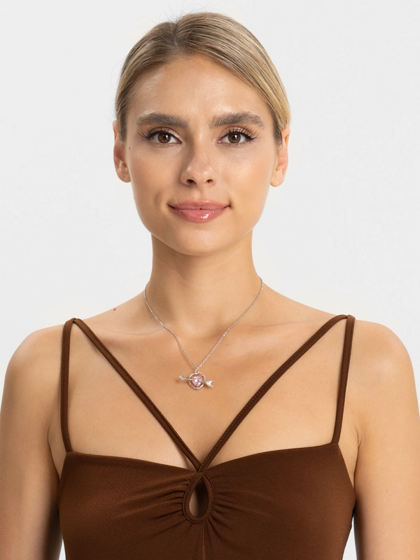 Женское колье с кулоном, 21+5 см