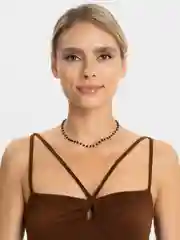 Серебряный чокер с камнями