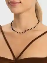 Серебряный чокер с камнями